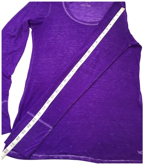 American Eagle Outfitters - Purple Burn-Out Long Sleeve Top - Large - Picture 6 of 11